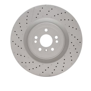 Mercedes-Benz GL63 AMG Brake Rotor (1) - Front - R1 Concepts - GeoSPEC Coated - Drilled and Slotted - `12-`19